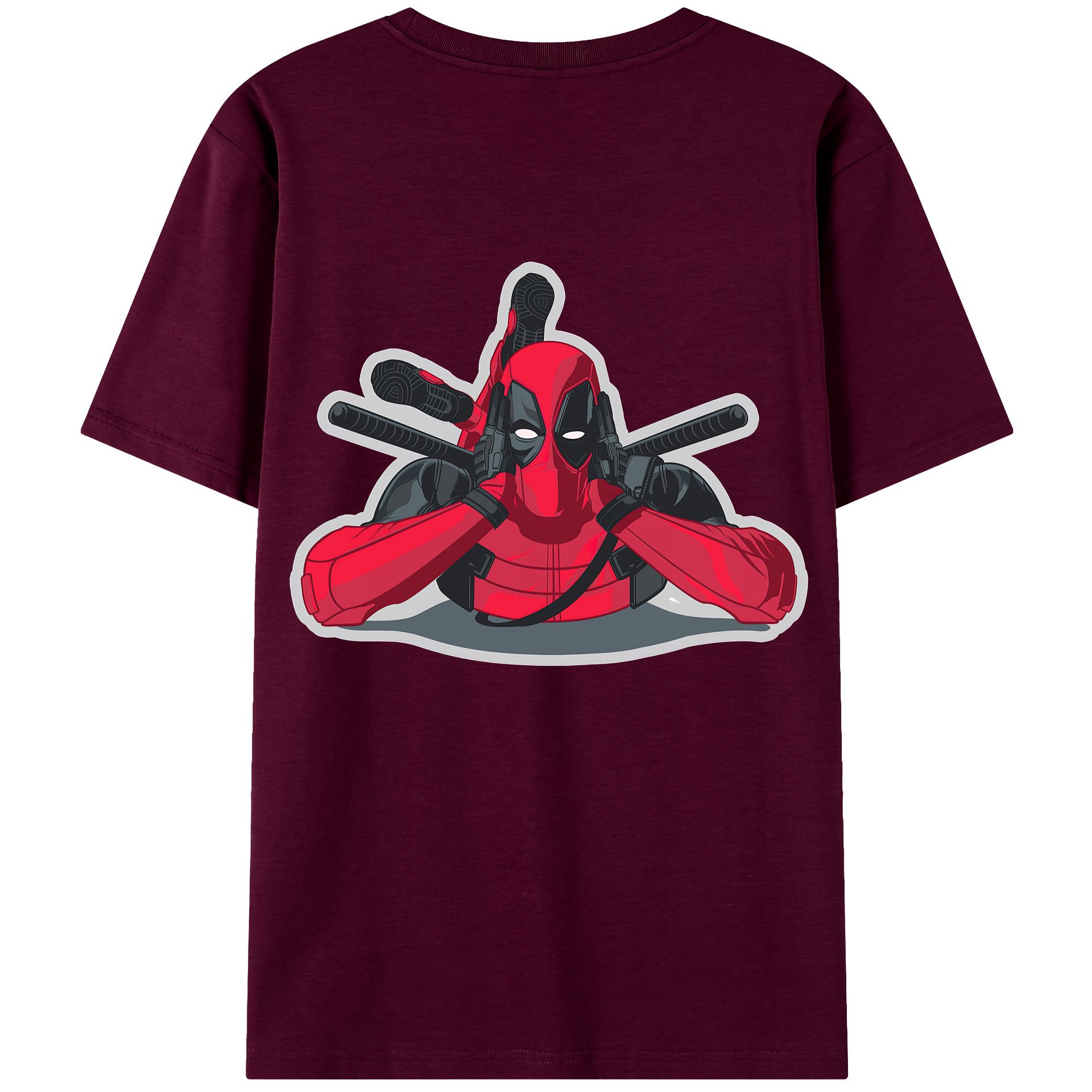 （画像用） Deadpool デッドプール レディース半袖Tシャツ(バックプリント)
